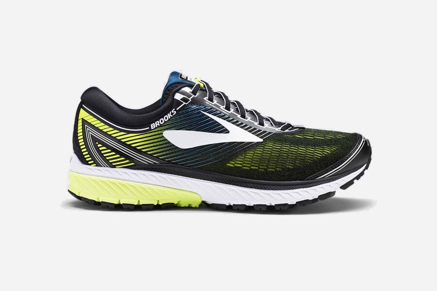 Brooks Herren Ghost 10 Laufschuhe Schwarz/Gelb Sale 703-286409